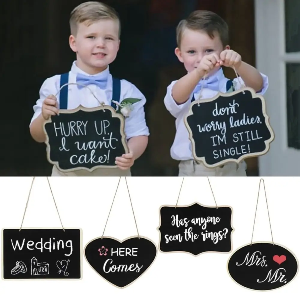 Wooden Blackboard DIY Home Decor Board Portable Sign Message Board Presentation Office School Supply Party Hanging Plaque wooden blackboard,wooden chalkboard