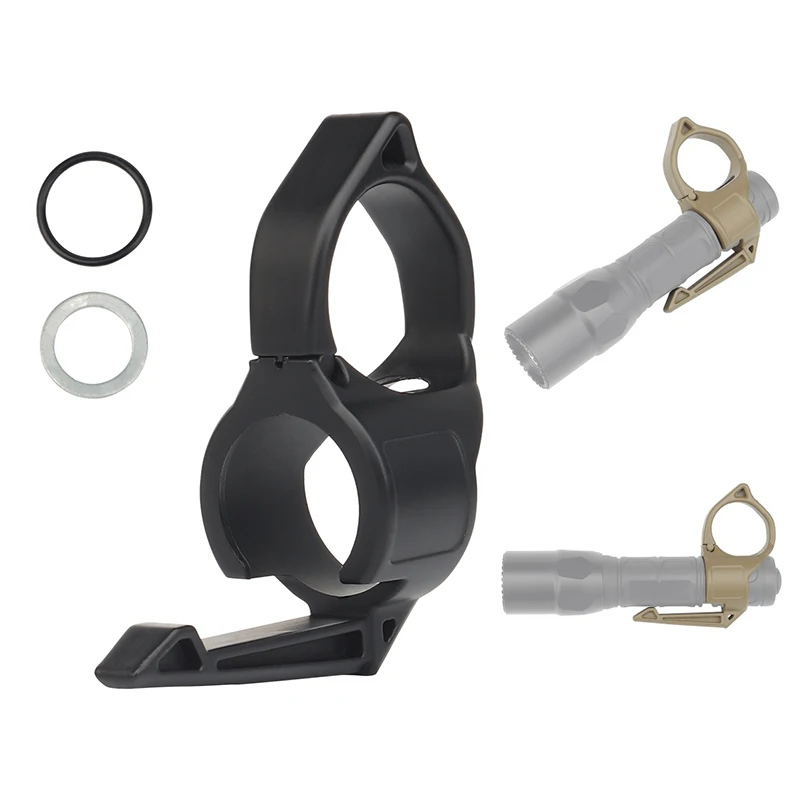 

Multifunction Finger Ring For Tactical Switchback Flashlights Holder Compatible Pocket Clip