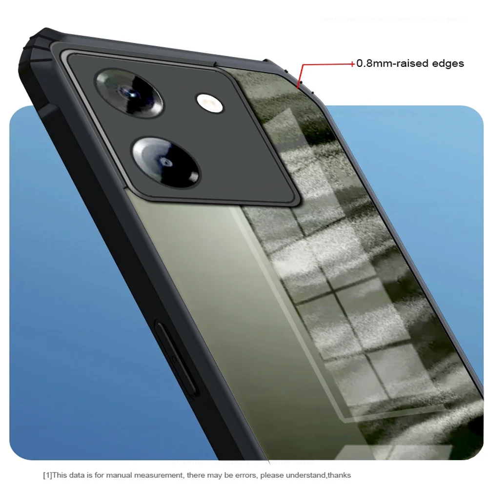 Transparent Acrylic Back Shell with TPU Soft Frame Protection