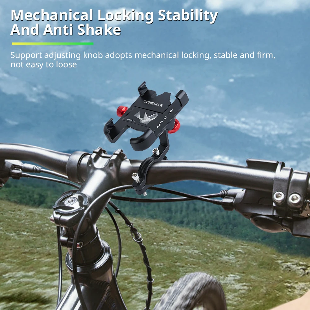 Aluminum 360° Rotatable Non-Slip Bike Phone Holder Stand