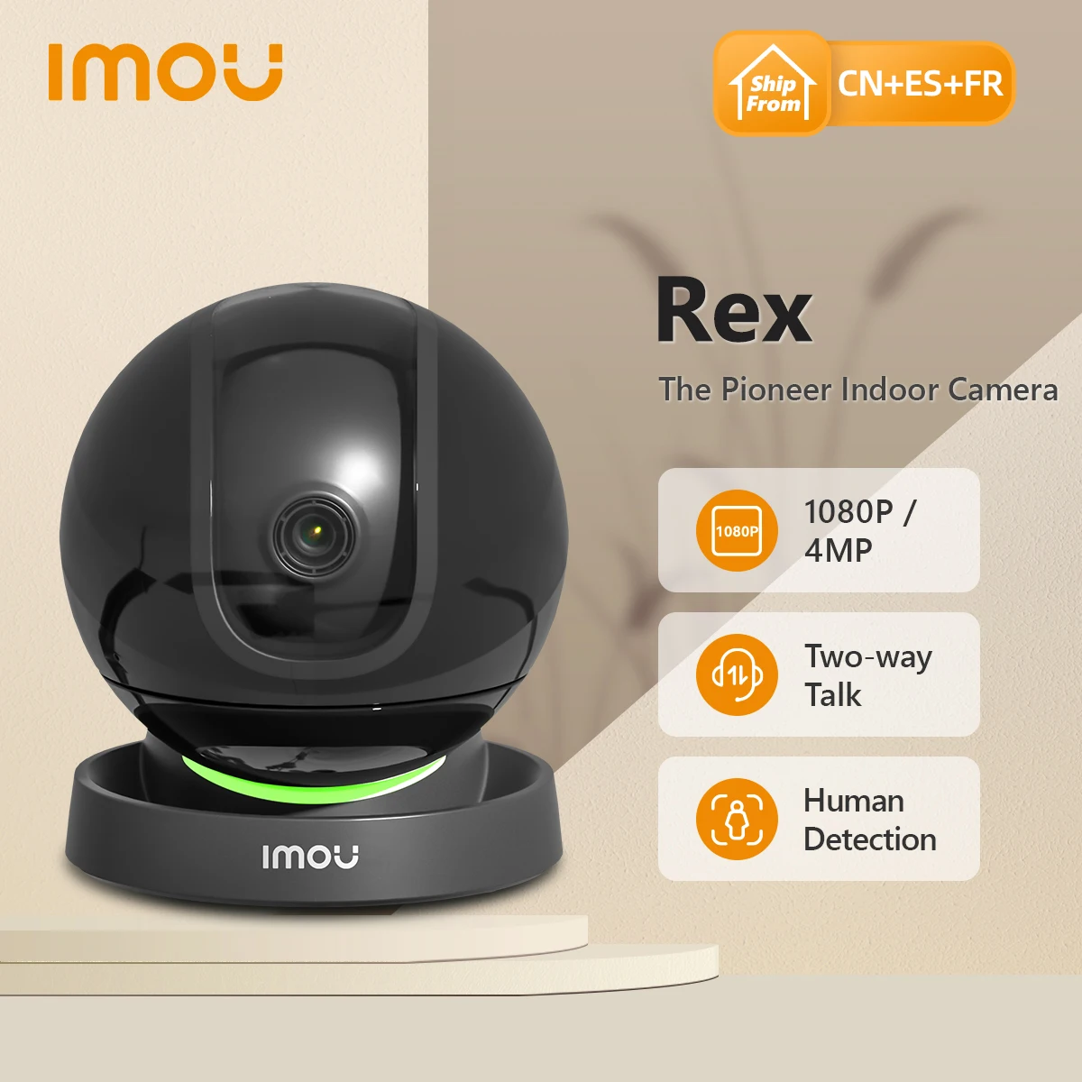 IMOU REX 2MP/4MP  Wifi Camera indoor AI Human Detection Camera Night Vision PTZ surveillance Camera Smart Home