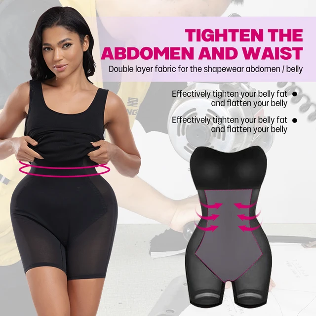 Women Built in Shapewear Maxi Dress Body Shaper Under Dress One Piece Tummy Control Knee Length Skirt Dresses Shapewear 5