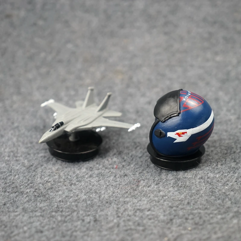 Топ в пленке, боевой самолет, модель шлема, игрушечные украшения, экшн-фигурки, подарки, коллекционные
