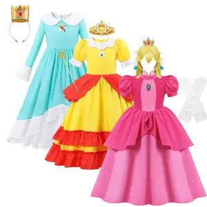 Acquista Peach Princess Dress for Girl Children Stage Performance Clothes  Kids Carnival Birthday Party Revelry Festival Cosplay