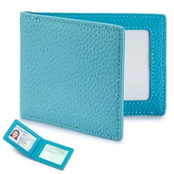 Premium Genuine Leather Car Document and Card Holder Wallet (Sky blue)