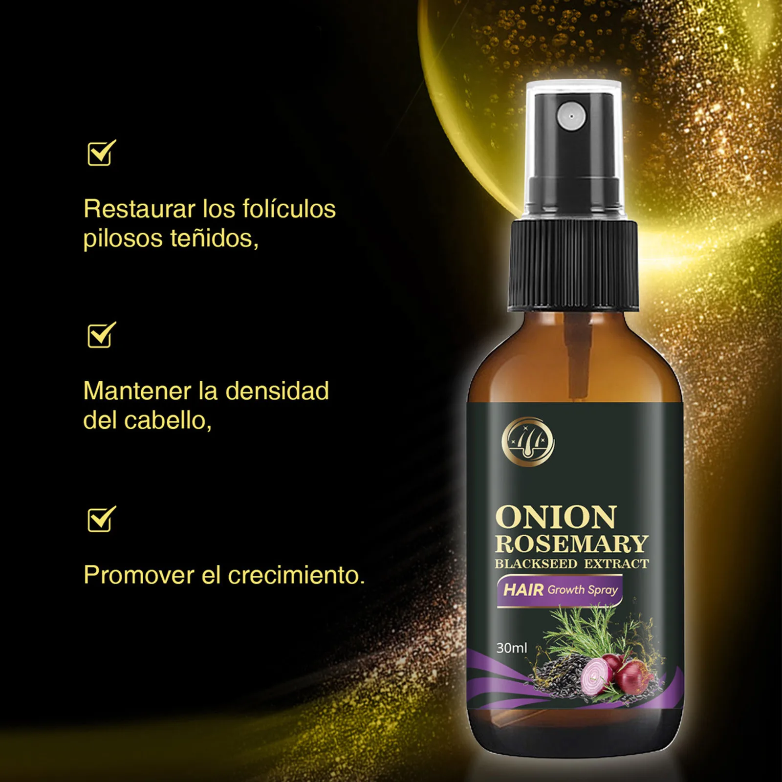 Onion & Rosemary Extract Hair Growth Spray 30ml