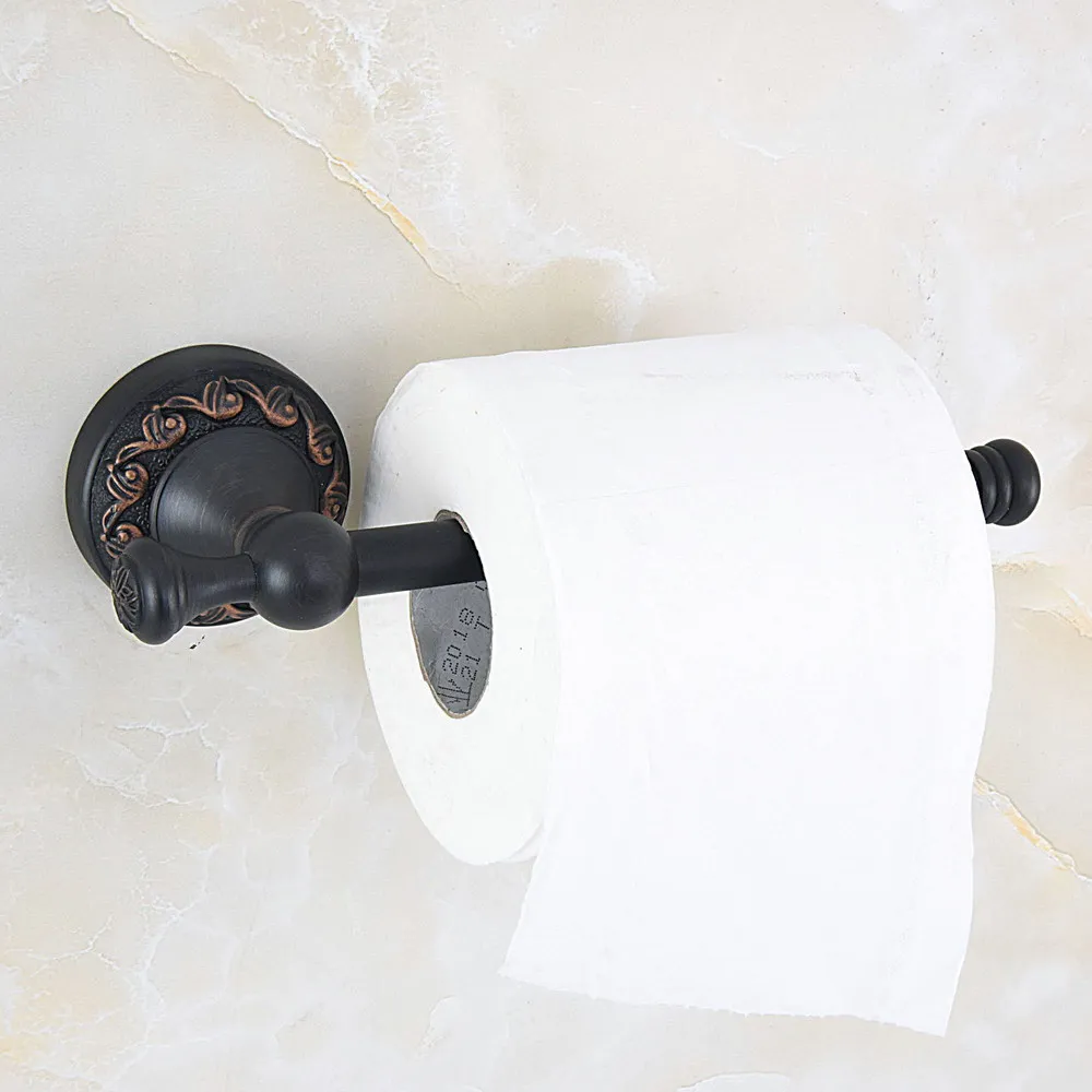 Black Oil Rubbed Brass Wall Mounted Bathroom Accessories Set Towel Bar Soap Dish Robe Hook Toilet Paper Holder azh116
