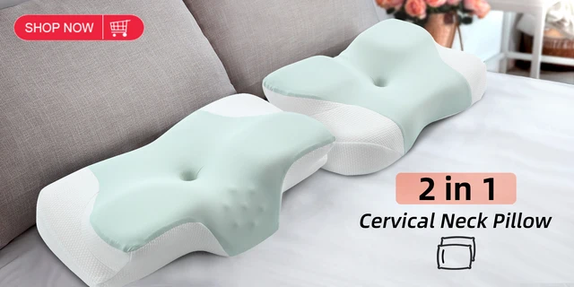 Almohada Para Dormir Ergonomica Ortopedica Gel Contorno Dolor De Cuello  Cervical