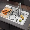 Japanese 304 Stainless Steel Sink Large Capacity Single Bowl Kitchen Sink Undercounter Basin Dish Washing Sink Kitchen Supplies 3