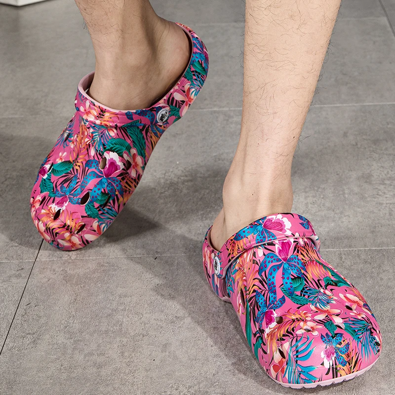 Summer Women Garden Clogs Comfortable Camouflage EVA Injection Shoes Casual Breathable Sandal Man Beach Slippers Water Shoes women sandals,garden shoes