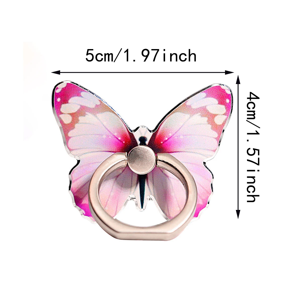 Luxury Universal Butterfly Phone Ring Holder - Elegant Adhesive Grip