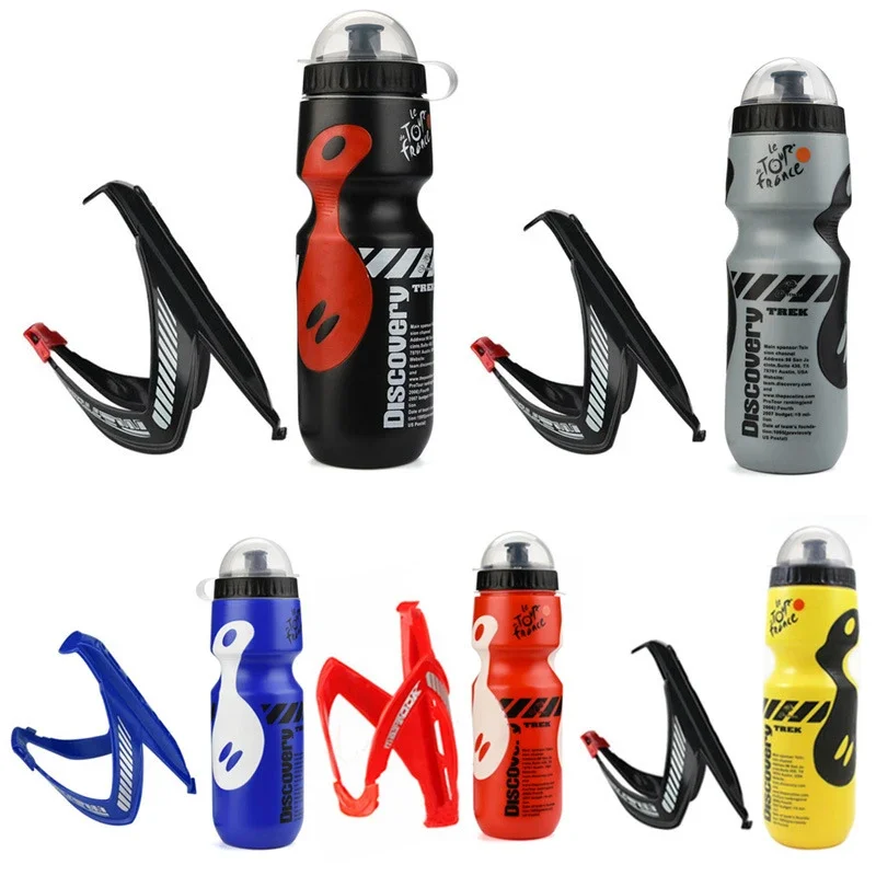 거치대 케이지가 있는 자전거 물병, MTB 도로 자전거 사이클링 병, 야외 스포츠 음료 장비, 자전거 사이클링 액세서리, 650ml