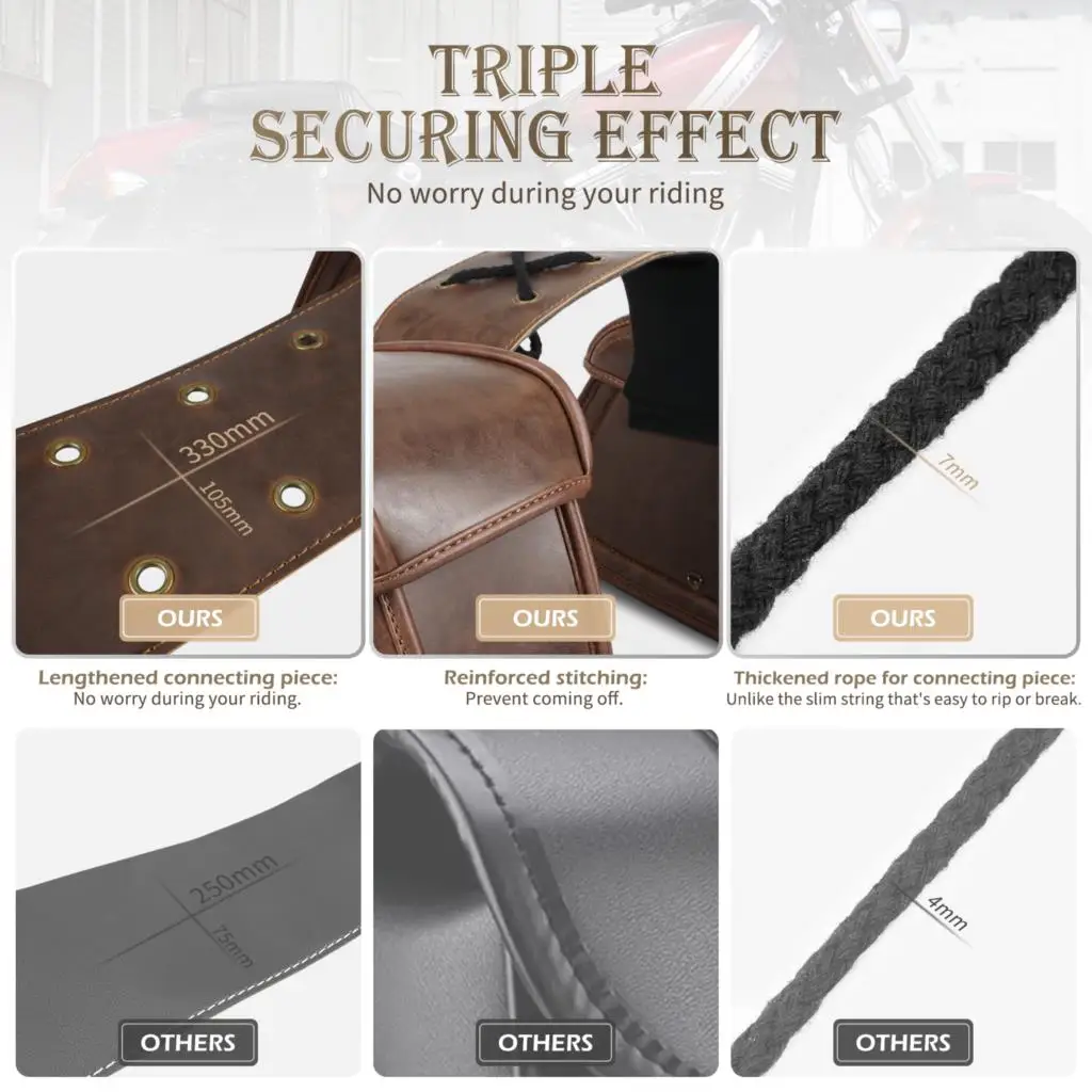 Bolsa De Brazo Oscilante Para Motocicleta Con Cuero Sintético Negro, image size:1024x1024