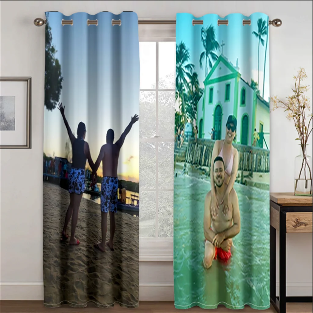Exclusive Custom Curtains Any Size Picture Can Be Customized Digital Printing Thin Curtains 2