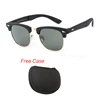 Portable Folding Sunglasses With Box Women Men Upscale Brand Retro Foldable UV400 Sunscreen Spectacles For Driving 5