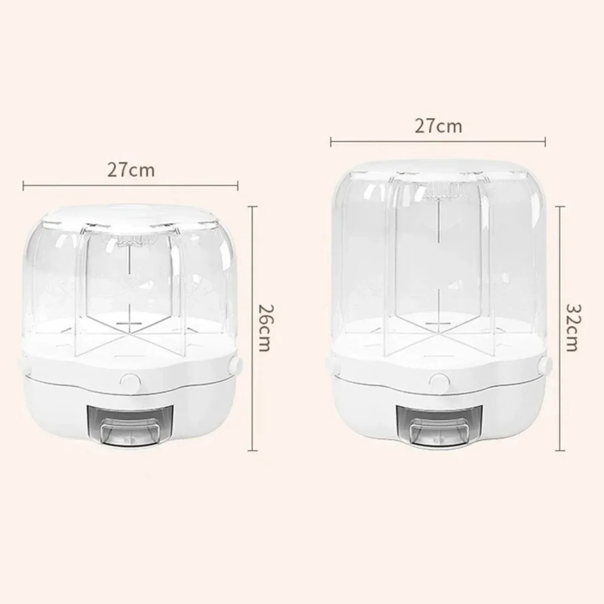 9kg Grains Storage Box 360° Rotating Separated Sealed Grain Rice Dispenser Kitchen Moisture-proof Food Container Storage Box 6