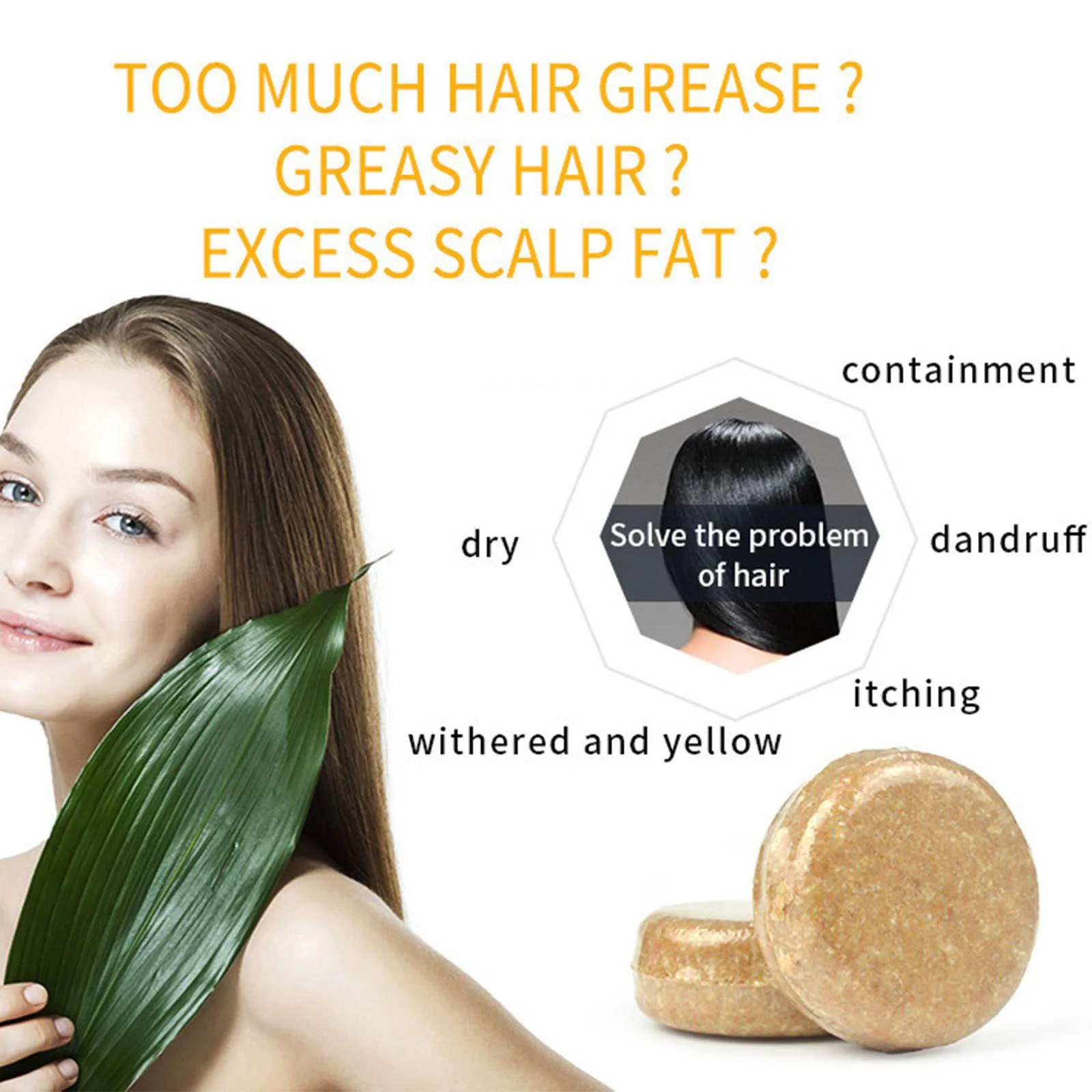 Ginger Polygonum Soap Shampoo Soap Cold Processed Soap Hair Shampoo Bar Pure Plant Hair Shampoos Hair Care 3