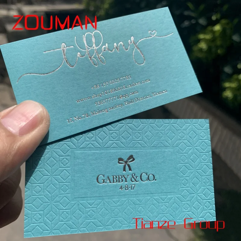 

Индивидуальная специальная текстурированная бумажная визитная карточка размером с серебряную фольгу с тисненым номером Высококачественная хлопковая визитная карточка для телефона