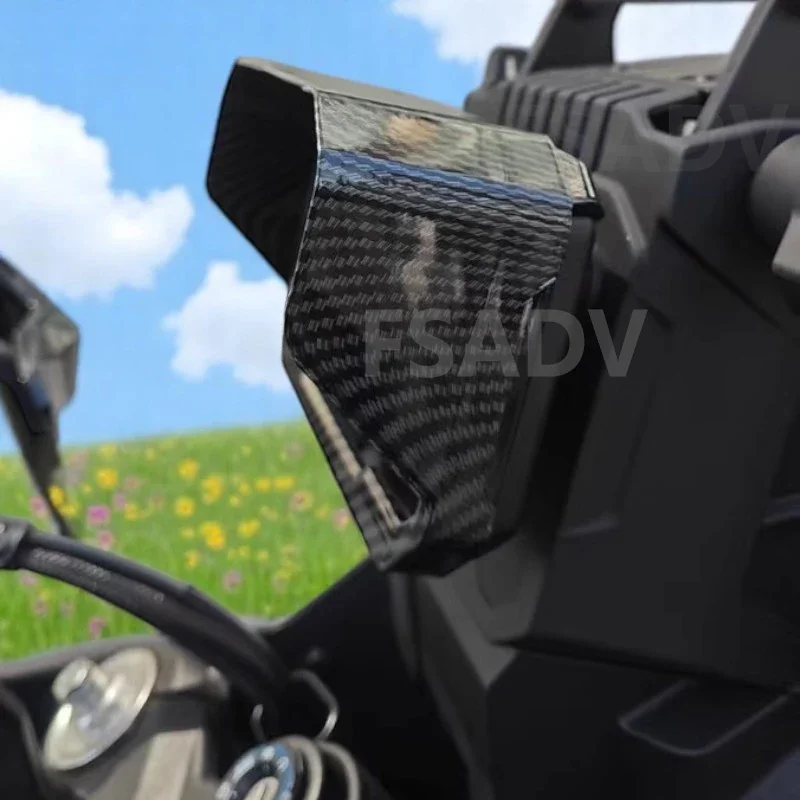 Carbon Motorcycle Sun Visor & Dashboard Screen Protector
