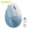 SEENDA Vertical Wireless Mouse Type C Rechargeable Ergonomic USB & Type C Mice for Laptop Laptop PC MacBook Windows Android 1
