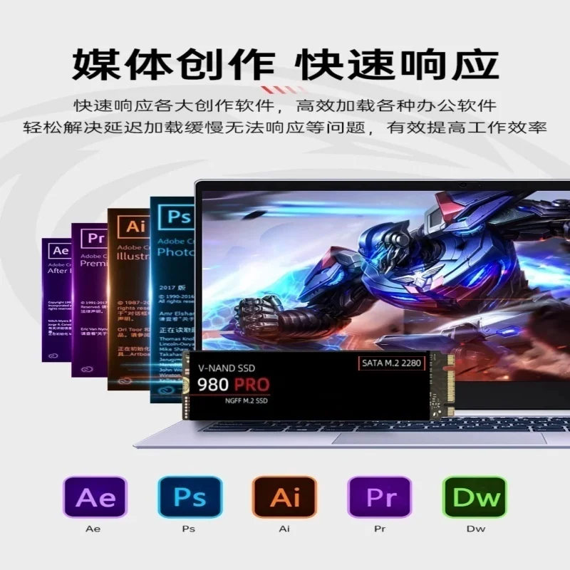 M.2 980 프로 내장형 솔리드 스테이트 드라이브 SATA TLC 560MB/s 고속 128GB 256GB 500GB 2280 노트북 및 데스크탑 게임용