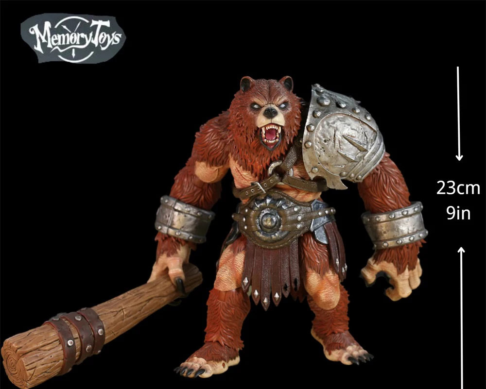 

1/12 BFS Toys Model Original Version Warrior Bear Angry Version about 23CM 9" Doll Action Figure Gift For Fans Kid Baby