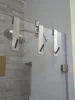Stainless Steel Over Glass Door Shower Towel Rack S-Shape Bathroom Bathrobe Hanger Holder Shower Door Back Hooks 3