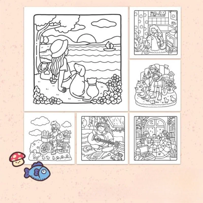 Super Cute & Fun Adult Coloring Book – Adorable Animals 6