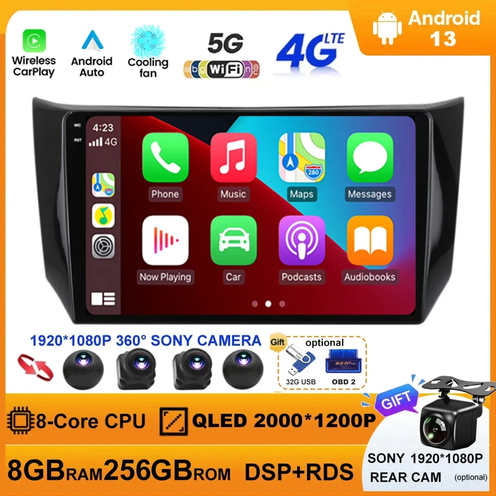 

Android 13 For Nissan Sylphy B17 Sentra 12 2013 2014 2015 2016 2017 2018 Auto Gps Navigation Stereo 5G WIFI Carplay Auto DSP RDS