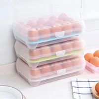 Single Layer Refrigerator Food 15 Eggs Airtight Storage Container Plastic Box 1