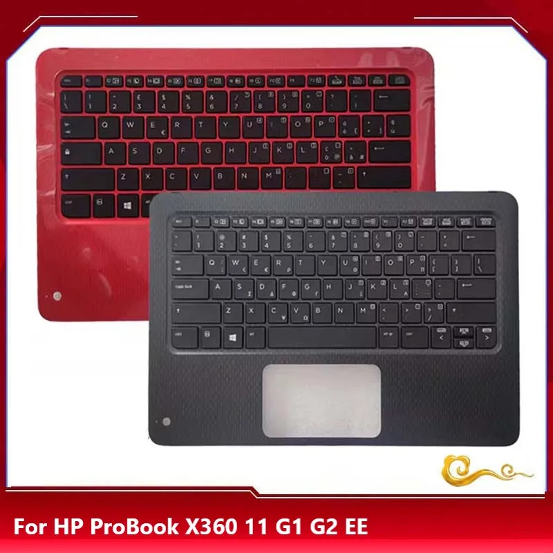 

YUEBEISHENG New/Org for HP Probook ProBook X360 11 G1 G2 EE Palmrest US Latin Russian keyboard Upper Cover