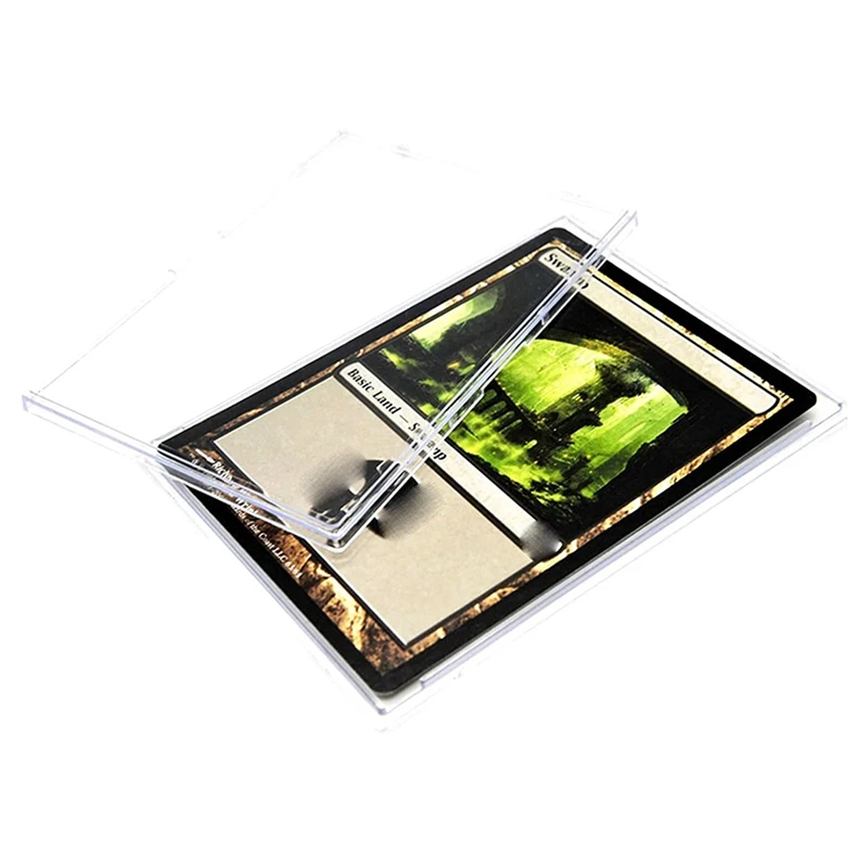 Hot Kf-Cards Sleeves Top Loaders 30 Hard Plastic Card Protector Clear Card Brick + 6 Display Stand