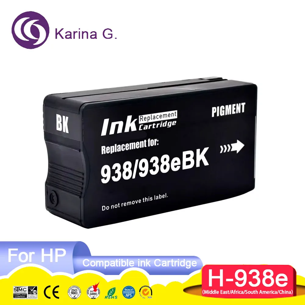 For 938e 938 Premium Color Compatible Inkjet Ink Cartridge for OfficeJet 9110b