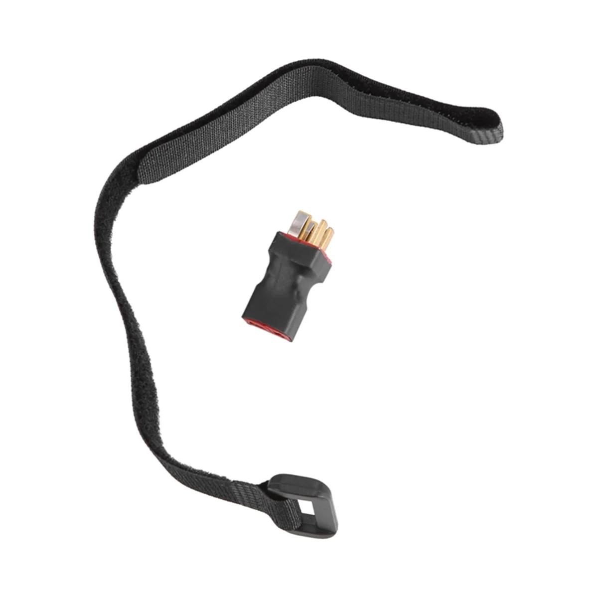 

Remote Control Car Accessories Dual Battery Connector T-Shaped Adapter with Fixing Strap for XLH 9125 RC