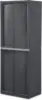 4 Shelf Cabinet, Plastic Organization Storage Unit, Organize Bins in the Garage, Basement, Attic, Mudroom, Gray, 1-Pack 1