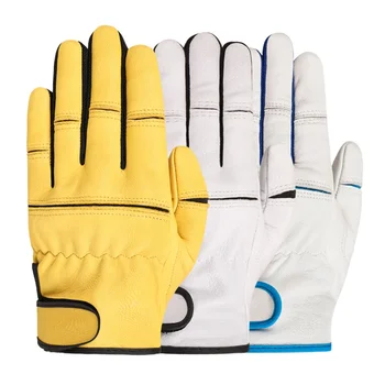 Labor Protection Gloves Leather Wear-resistant Sheepskin Hunting Protection Machine Repair Motorcycle Driver Safety Protection 1