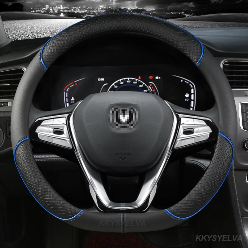 Car Steering Wheel Cover Wrap D Shape For Changan CS75 Plus CS55 PLUS CS55 E-rock 2020 2021 CS15 CS15EV 2019-2021 CS35 PLUS 2022