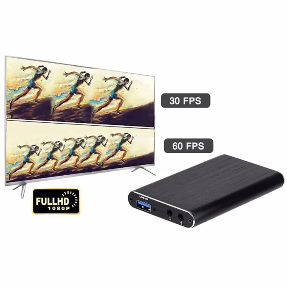 4k 1080p 60fps hd video zachytit karta hdtv kamera nahrávka skříňka - kompatibilní s USB 3.0pc bydlet streaming chytač rekordér