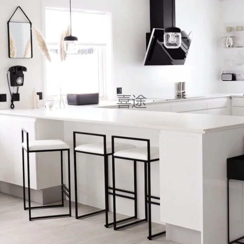 

A~ Nordic Bar Chair Fashionable Modern Simple Bar High Bar Stool Living Room Chair Creative Designer Chair