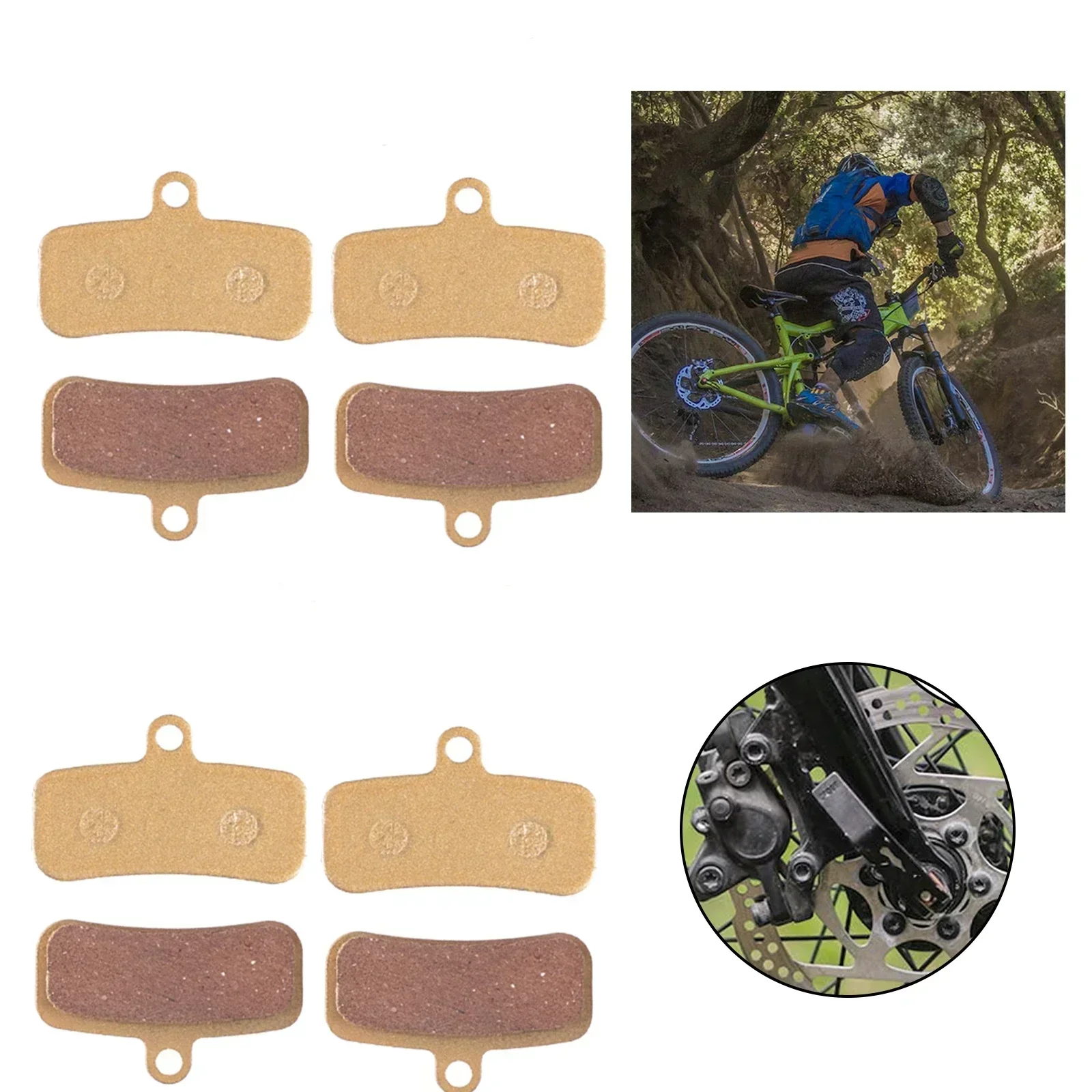 4 Pairs Bicycle Brake Pads For SHIMANO D03S D02S Saint BR-M810 BR-M820 Deore XT BR-M8020 BR-M8120 Metal Brake Sheeet