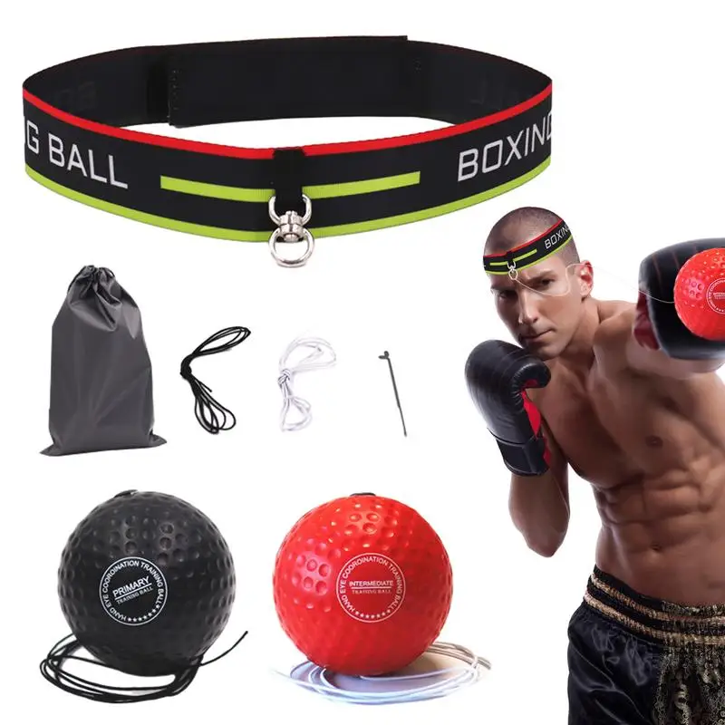Punching Ball Head-mounted Fighting Speed San&da Training Boxing Reflex Ball Home Fitness Exercise Boxing Equipment Accessories