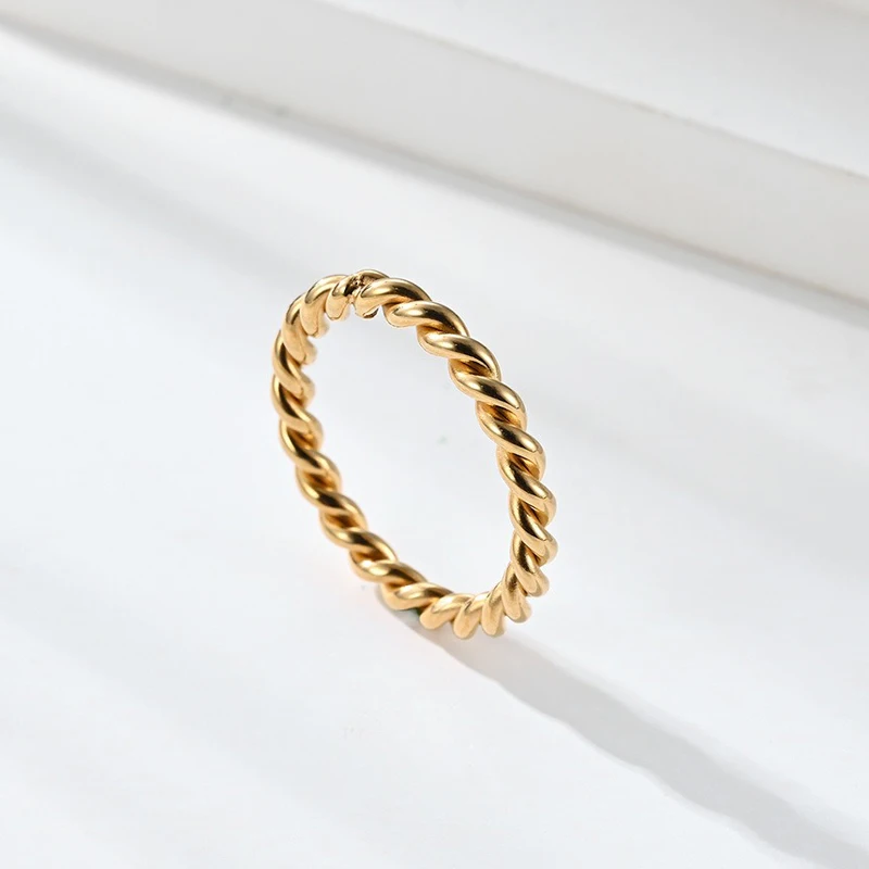 Stainless Steel Spiral Wire Rope Twist Ring Braided Jewelry Size 5 To 12 3mm silver ring wedding rings finger rings womens ring jewelry rings ring jewelry signet ring couple rings moissanite ring cubic zircon ring