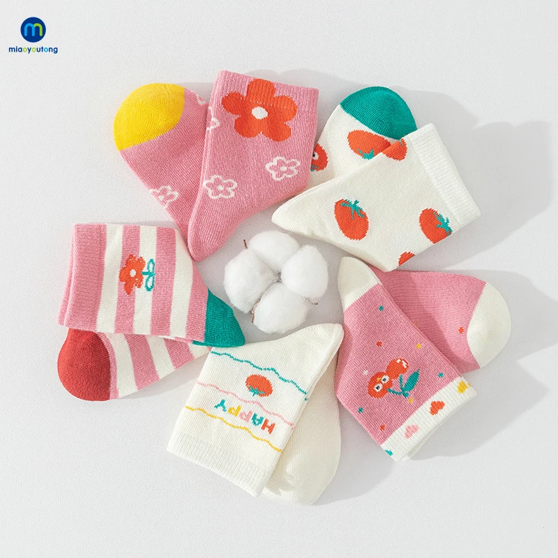 5 Pairs/Lot Baby Boys Winter Socks Cartoon Animail Kids Spring Autumn Cotton Breathable Keep Warm Socks For Children Miaoyoutong 2