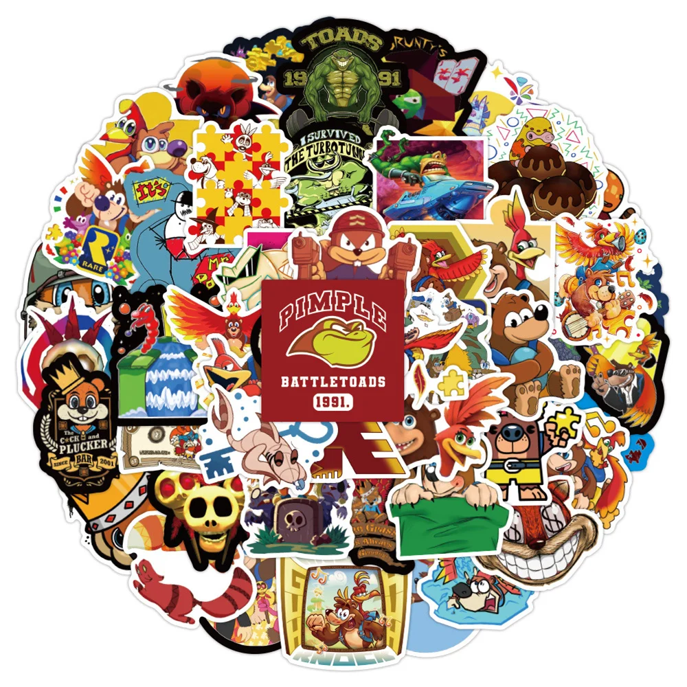 

10/30/50PCS Cartoon Game Class Desk Bear Adventure Sticker Graffiti DIY Scrapbook Skateboard Laptop Ipad Cute Sticker Wholesale