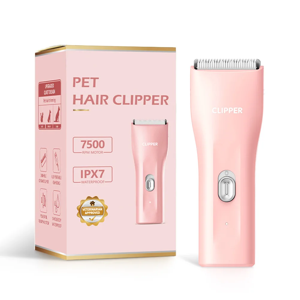 Hair Trimmer Pet Clipper Dog Hair Trimmer Pet Hair Trimmer Dog Clipper Small Dog Hair Clipper Electric Grooming Trimmer for Pets USB Rechargeable Cat Shaver Animals Haircut Machine waterproof