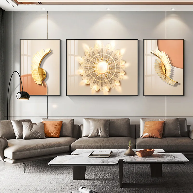 

Luxury Poster Print Modern Abstract Nordic Geometry Marble Combination Canvas Painting Art Wall Picture Living Room Home Decor