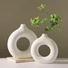 Nordic Circular Hollow Vase, Ceramic Donuts Flower Vase, Home Decoration Accessories, Interior Office Desktop Decor, Living Room 5