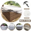 Small Sizes Waterproof Outdoor Garden Furniture Covers Rain Snow Chair Cover for Sofa Table Chair Patio Dust Proof Gray Black S 2