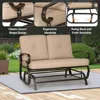 Outdoor Rocking Chair with Cushion Glider Bench for 2 Person, Seating Loveseat Steel Frame for Porch, Patio, Garden 5