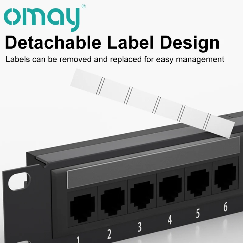 Utp Keystone Módulo Painel Patch Rack 19 Rack24 Portas Cat6 Utp Quadro de Cabo Rj45 24 Portas Listadas Rackmount - Imagem 3